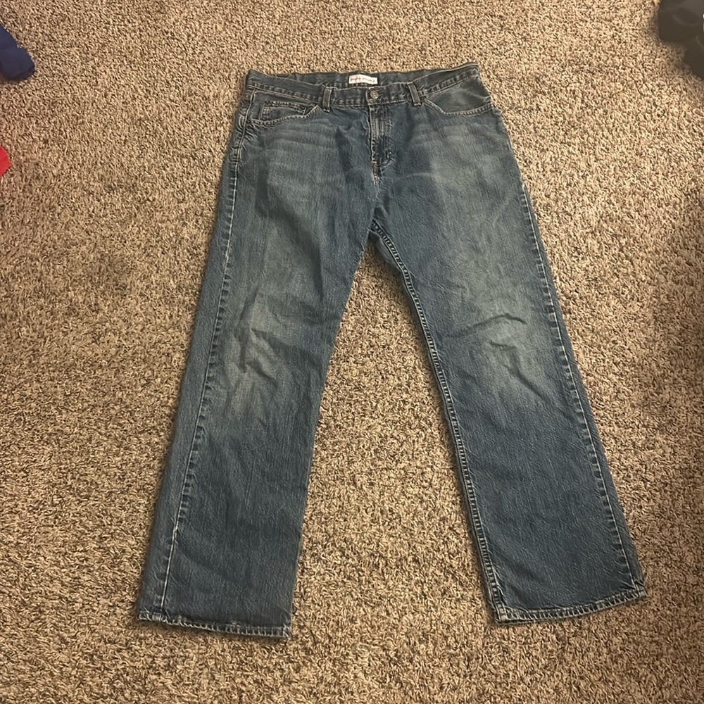 dark wash baggy jeans